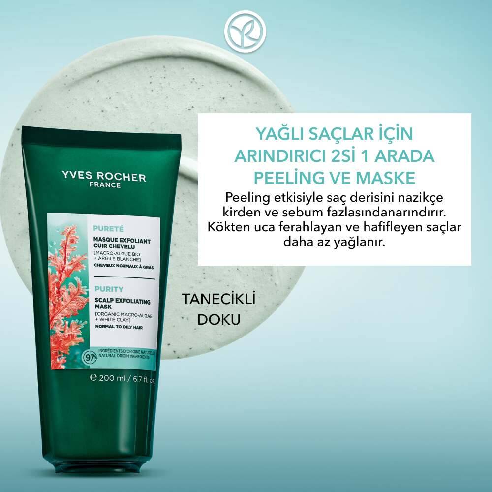 Arındırıcı 2si1 Arada Peeling ve Maske - Yağlı Saçlar - Vegan