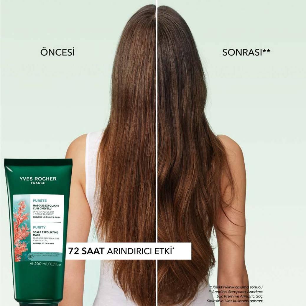 Arındırıcı 2si1 Arada Peeling ve Maske - Yağlı Saçlar - Vegan