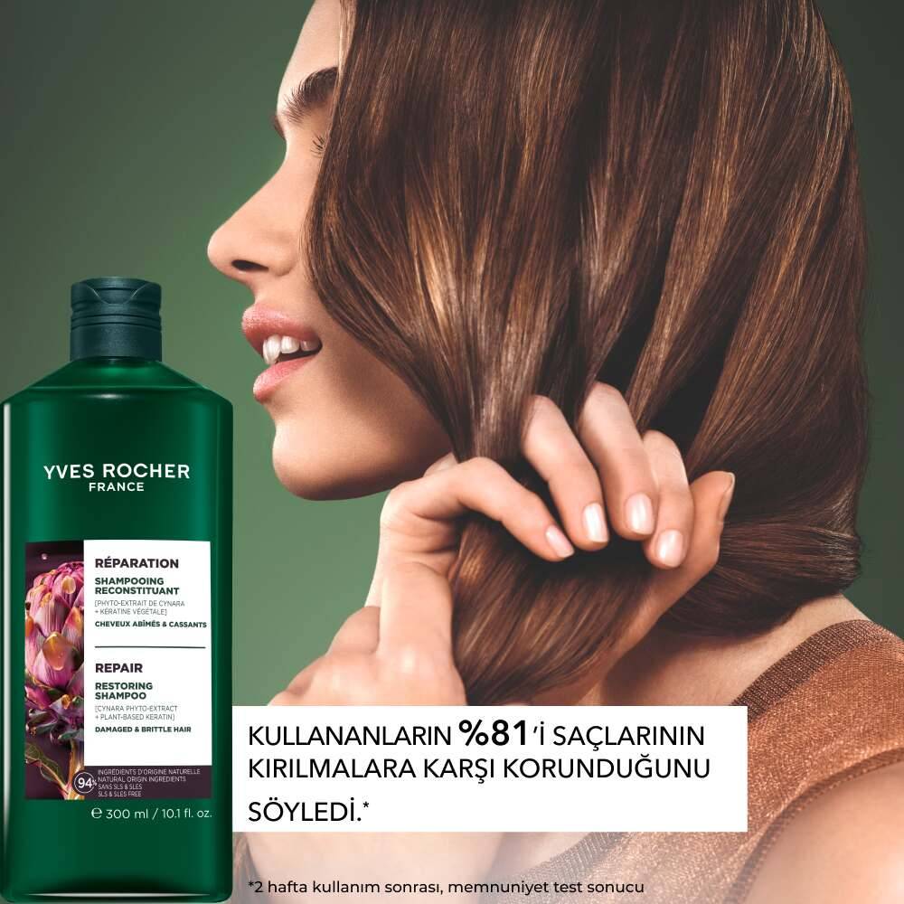 Onarıcı Bitkisel Keratin Prebiyotik Şampuan - Yıpranmış Saçlar - SLS,SLES içermez,Tuzsuz, Vegan