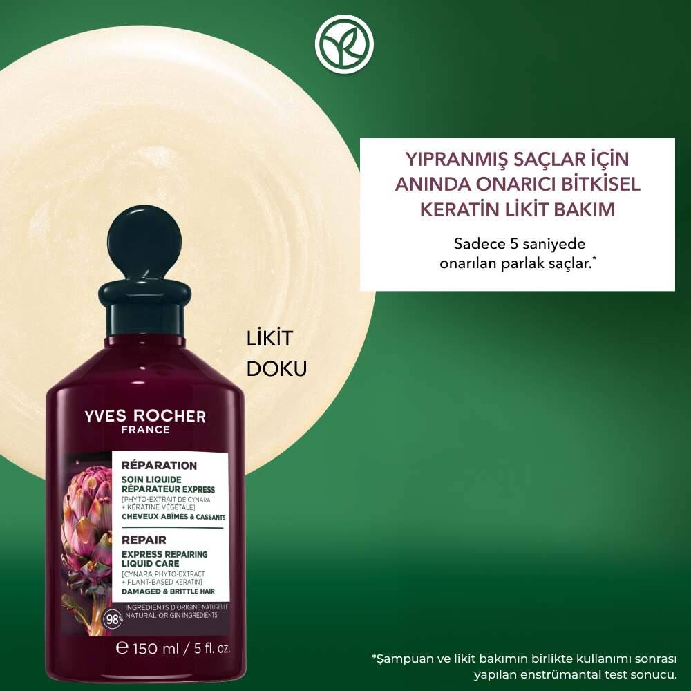 Anında Onarıcı Bitkisel Keratin Likit Bakım - Yıpranmış Saçlar - Vegan