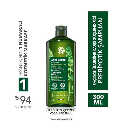 Güçlendirici Prebiyotik Şampuan - Saç Dökülmesine Karşı/Anti-Chute-SLS,SLES içermez , Vegan