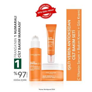 Işıltı Veren Antioksidan Cilt Bakım Seti - Serum 30ml & Göz Kremi 15ml & Nemlendirici 50ml