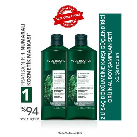 Saç Dökülmesine Karşı Güçlendirici 2'li Şampuan Seti-Şampuan 300 ml x 2