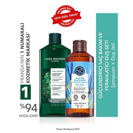 Güçlendirici Saç Bakım ve Ferahlatıcı Duş Seti-Şampuan 300 ml & Duş Jeli 400 ml