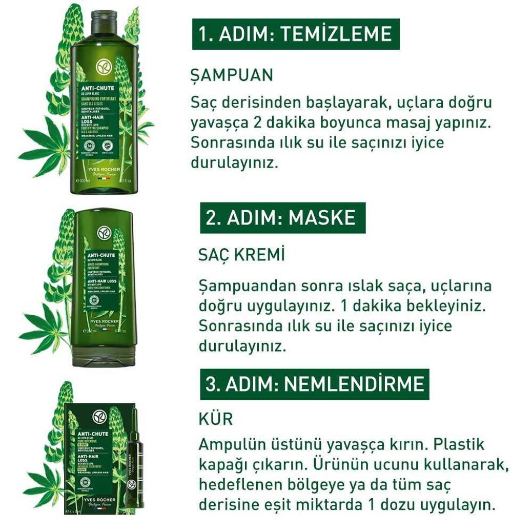 Saç Dökülmesine Karşı 3'lü Bakım Seti