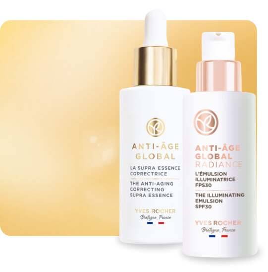 produits anti-âge global et anti-âge radiance par yves rocher